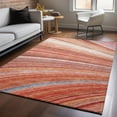 thumbnail image 1 of Addison Rugs Mayfield Washable Transitional Stripes Terracotta Rectangle Rug, 3' x 5', 1 of 6