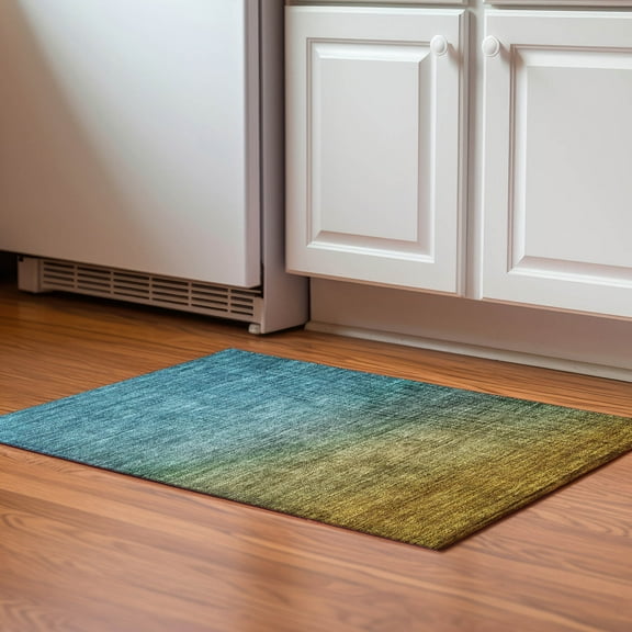 Addison Rugs Mayfield Washable Transitional Ombre Brown Rectangle Rug, 1'8" x 2'6"