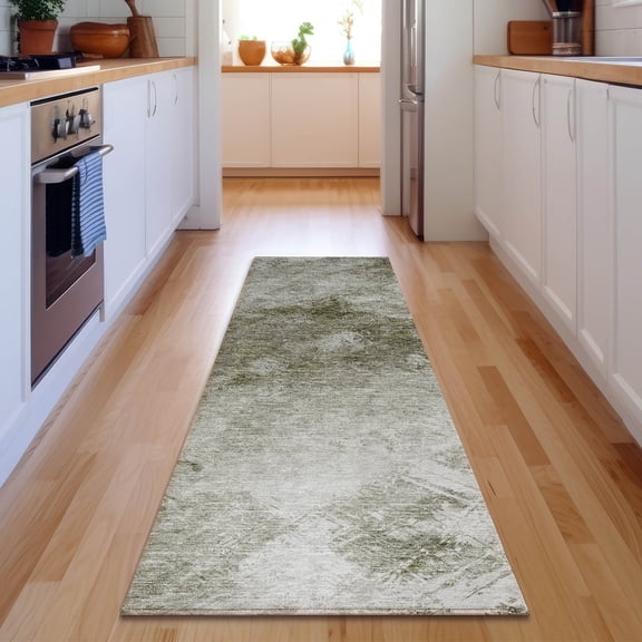 Addison Rugs Mayfield Washable Transitional Modern Taupe Runner Rug, 2'3" x 7'6"