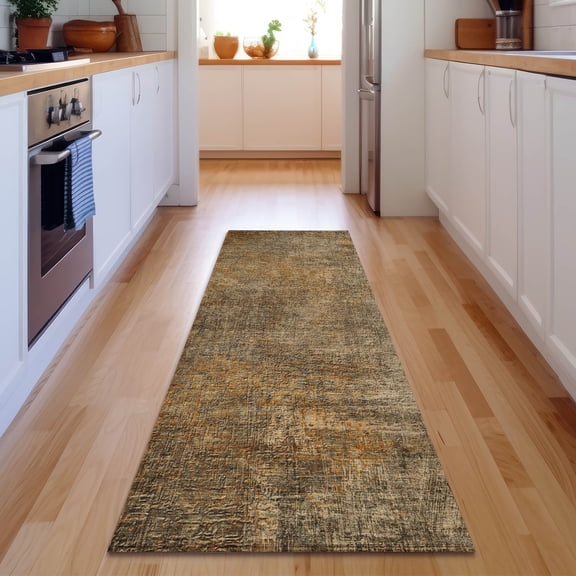 Addison Rugs Mayfield Washable Transitional Modern Brown Runner Rug, 2'3" x 7'6"