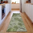 thumbnail image 1 of Addison Rugs Mayfield Washable Transitional Modern Green Runner Rug, 2'3" x 7'6", 1 of 5