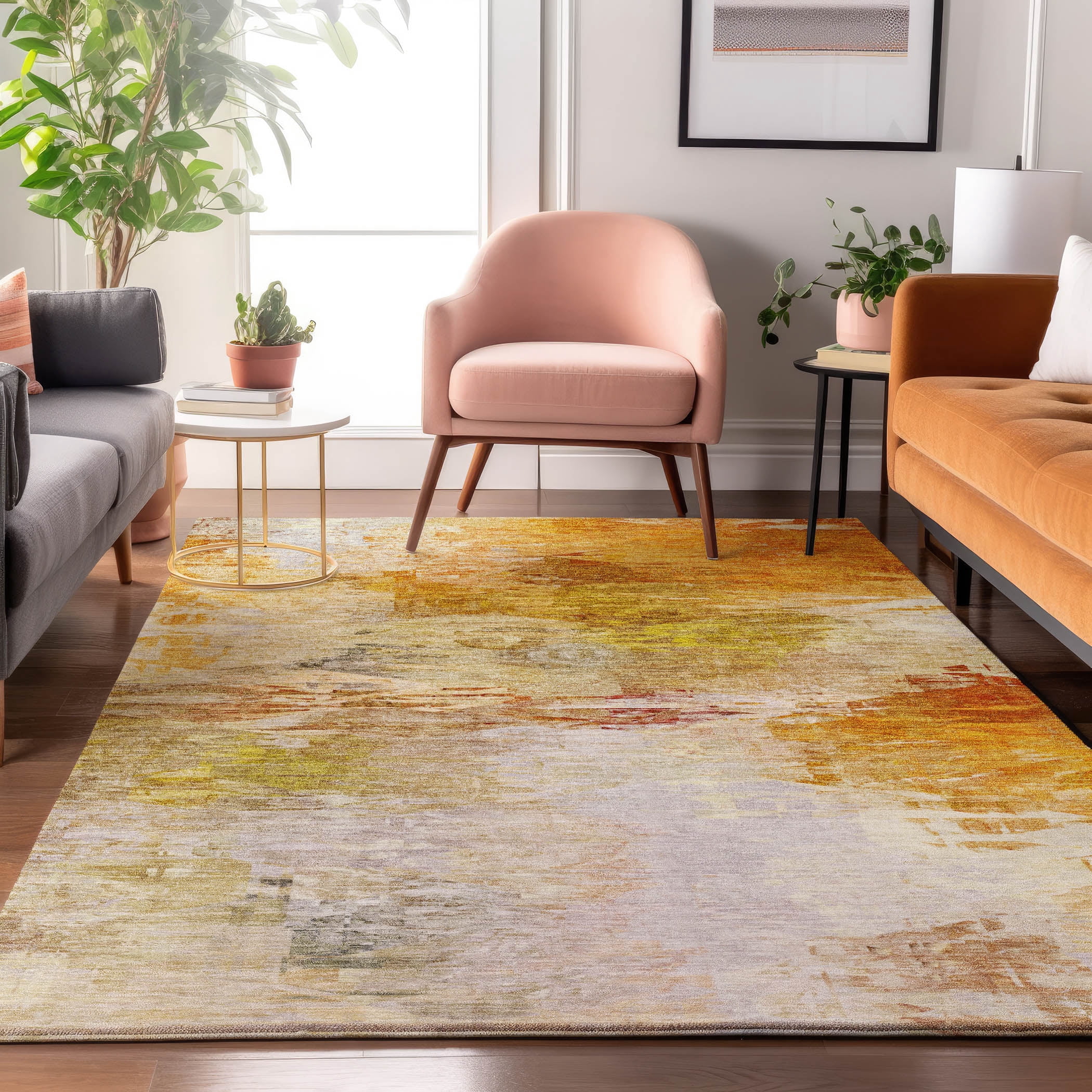 Parika Rugs Addison Rugs Mayfield Washable Transitional Modern Paprika Rectangle ...