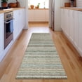 thumbnail image 1 of Addison Rugs Mayfield Washable Transitional Stripes Sage Runner Rug, 2'3" x 7'6", 1 of 5