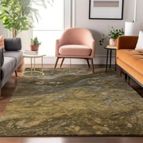 Addison Rugs Mayfield Washable Transitional Abstract Brown Rectangle Rug, 10' x 14'