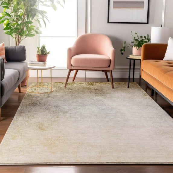 Addison Rugs Mayfield Washable Transitional Modern Taupe Rectangle Rug, 10' x 14'
