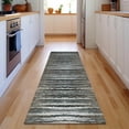 thumbnail image 1 of Addison Rugs Mayfield Washable Traditional Stripes Brown Runner Rug, 2'3" x 7'6", 1 of 5