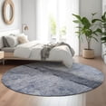 thumbnail image 1 of Addison Rugs Mayfield Washable Transitional Modern Denim Round Rug, 8' x 8', 1 of 5