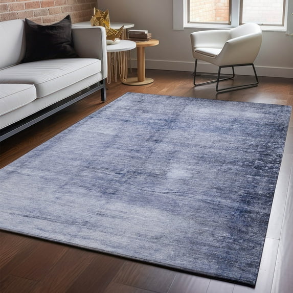 Addison Rugs Mayfield Washable Transitional Casual Navy Rectangle Rug, 2'6" x 3'10"