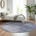thumbnail image 1 of Addison Rugs Mayfield Washable Transitional Casual Navy Round Rug, 8' x 8', 1 of 5