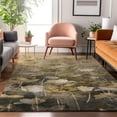 thumbnail image 1 of Addison Rugs Mayfield Washable Transitional Floral Taupe Rectangle Rug, 2'6" x 3'10", 1 of 6
