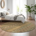 thumbnail image 1 of Addison Rugs Mayfield Washable Transitional Bohemian Green Round Rug, 8' x 8', 1 of 5