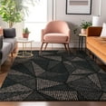 thumbnail image 1 of Addison Rugs Mayfield Washable Transitional Geometric Black Rectangle Rug, 9' x 12', 1 of 6