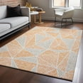 thumbnail image 1 of Addison Rugs Mayfield Washable Transitional Geometric Orange Rectangle Rug, 3' x 5', 1 of 6