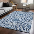 thumbnail image 1 of Addison Rugs Mayfield Washable Transitional Circles Navy Rectangle Rug, 2'6" x 3'10", 1 of 6