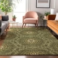 thumbnail image 1 of Addison Rugs Mayfield Washable Transitional Circles Olive Rectangle Rug, 8' x 10', 1 of 6