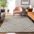 thumbnail image 1 of Addison Rugs Mayfield Washable Transitional Squares Gray Rectangle Rug, 5' x 7'6", 1 of 6