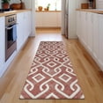 thumbnail image 1 of Addison Rugs Mayfield Washable Transitional Geometric Burgundy Runner Rug, 2'3" x 7'6", 1 of 5