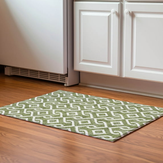 Addison Rugs Premium Machine Washable Mayfield Olive 1'8" x 2'6" Rug