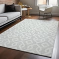 thumbnail image 1 of Addison Rugs Mayfield Washable Transitional Geometric Silver Rectangle Rug, 3' x 5', 1 of 6
