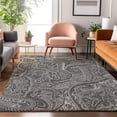 thumbnail image 1 of Addison Rugs Mayfield Washable Traditional Paisley Gray Rectangle Rug, 8' x 10', 1 of 6