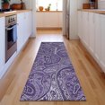thumbnail image 1 of Addison Rugs Mayfield Washable Traditional Paisley Purple Runner Rug, 2'3" x 7'6", 1 of 5
