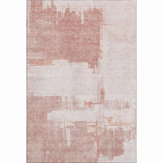 Addison Rugs Mayfield Washable Traditional Modern Blush Rectangle Rug, 5' x 7'6"
