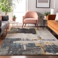 thumbnail image 1 of Addison Rugs Mayfield Washable Traditional Modern Charcoal Rectangle Rug, 8' x 10', 1 of 6