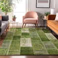 thumbnail image 1 of Addison Rugs Mayfield Washable Traditional Patchwork Olive Rectangle Rug, 10' x 14', 1 of 6