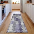 thumbnail image 1 of Addison Rugs Mayfield Washable Transitional Modern Purple Runner Rug, 2'3" x 7'6", 1 of 5