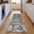 thumbnail image 1 of Addison Rugs Mayfield Washable Transitional Floral Chocolate Runner Rug, 2'3" x 7'6", 1 of 5