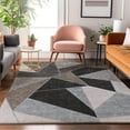 thumbnail image 1 of Addison Rugs Mayfield Washable Transitional Geometric Chocolate Rectangle Rug, 2'6" x 3'10", 1 of 6