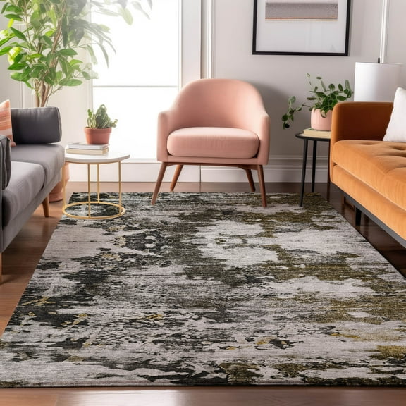 Addison Rugs Mayfield Washable Transitional Modern Taupe Rectangle Rug, 10' x 14'