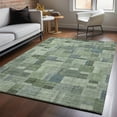 thumbnail image 1 of Addison Rugs Mayfield Washable Transitional Squares Green Rectangle Rug, 10' x 14', 1 of 6