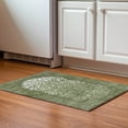 thumbnail image 1 of Addison Rugs Mayfield Washable Transitional Circles Olive Rectangle Rug, 1'8" x 2'6", 1 of 5