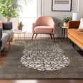 thumbnail image 1 of Addison Rugs Mayfield Washable Transitional Circles Taupe Rectangle Rug, 10' x 14', 1 of 6