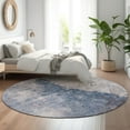 thumbnail image 1 of Addison Rugs Mayfield Washable Transitional Modern Blue Round Rug, 8' x 8', 1 of 5