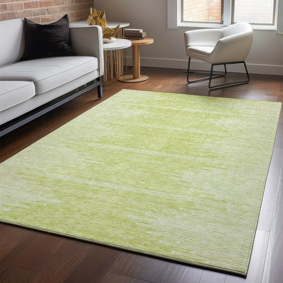 Addison Rugs Mayfield Washable Transitional Modern Aloe Rectangle Rug, 10' x 14'