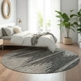 thumbnail image 1 of Addison Rugs Mayfield Washable Transitional Modern Charcoal Round Rug, 8' x 8', 1 of 5