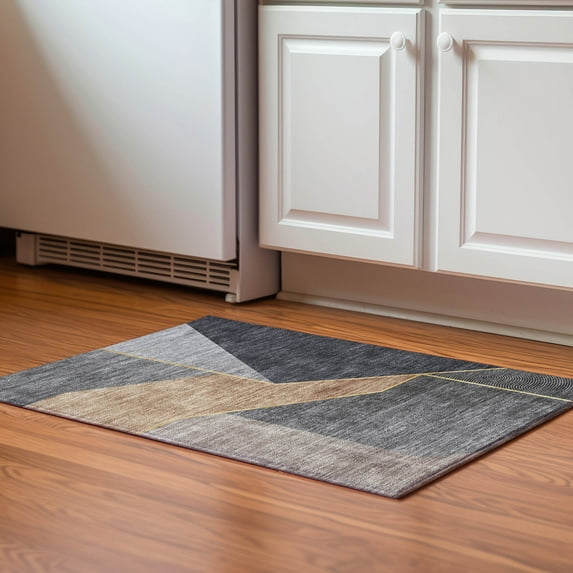 Addison Rugs Premium Machine Washable Mayfield Charcoal 1'8" x 2'6" Rug