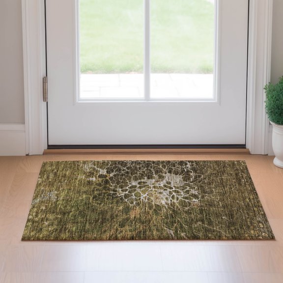 Addison Rugs Mayfield Washable Transitional Modern Chocolate Rectangle Rug, 1'8" x 2'6"