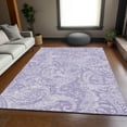 thumbnail image 1 of Addison Rugs Mayfield Washable Transitional Paisley Lavender Rectangle Rug, 2'6" x 3'10", 1 of 6
