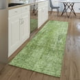 thumbnail image 1 of Addison Rugs Mayfield Washable Transitional Abstract Olive Runner Rug, 2'3" x 7'6", 1 of 5