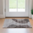 thumbnail image 1 of Addison Rugs Mayfield Washable Transitional Art Deco Mocha Rectangle Rug, 1'8" x 2'6", 1 of 5