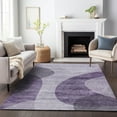thumbnail image 1 of Addison Rugs Mayfield Washable Transitional Art Deco Purple Rectangle Rug, 3' x 5', 1 of 6
