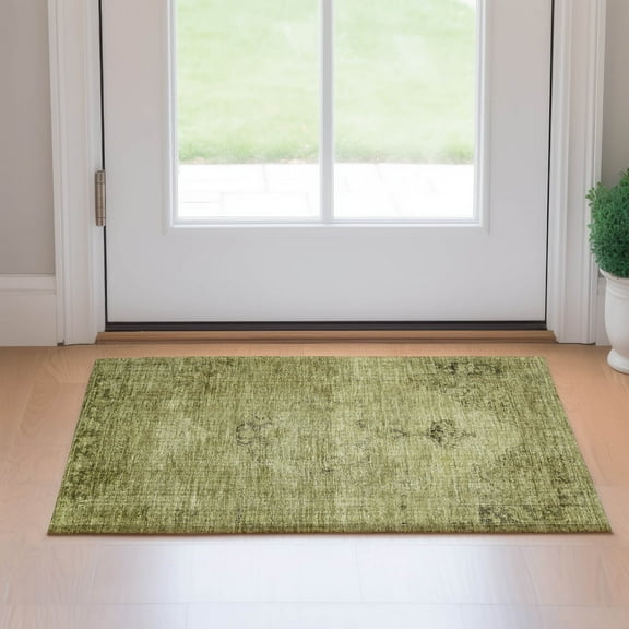 Addison Rugs Mayfield Washable Traditional Oriental Khaki Rectangle Rug, 1'8" x 2'6"