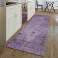 thumbnail image 1 of Addison Rugs Mayfield Washable Traditional Oriental Purple Runner Rug, 2'3" x 7'6", 1 of 5