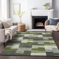 thumbnail image 1 of Addison Rugs Mayfield Washable Transitional Geometric Olive Rectangle Rug, 9' x 12', 1 of 6