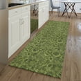 thumbnail image 1 of Addison Rugs Mayfield Washable Transitional Floral Olive Runner Rug, 2'3" x 7'6", 1 of 5