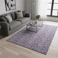thumbnail image 1 of HomeRoots 655080 5 x 8 ft. Purple & Gray Floral Washable Machine Made Rectangle Area Rug with UV Protection, 1 of 8