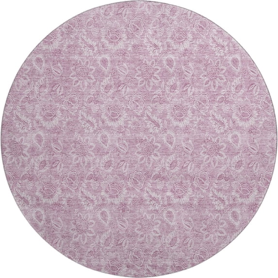 Dalyn Rugs Premium Machine Washable Mayfield AMF662 Blush 8' x 8' Round Rug